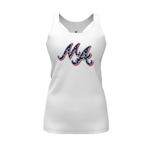 [CUS-DFW-RCBK-PER-WHT-FYS-LOGO2] Racerback Tank Top (Female Youth S, White, Logo 2)