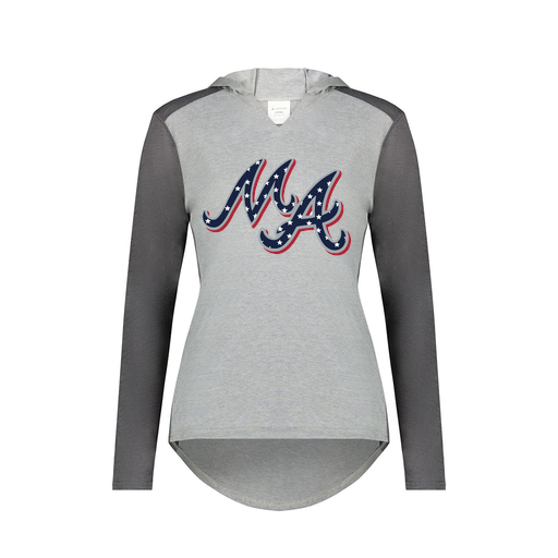 [6902.30V.XS-LOGO2] Ladies Vintage Hoodie (Female Adult XS, Gray, Logo 2)