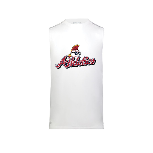 [222593.005.S-LOGO3] Men's CoolDry TankTop (Adult S, White, Logo 3)
