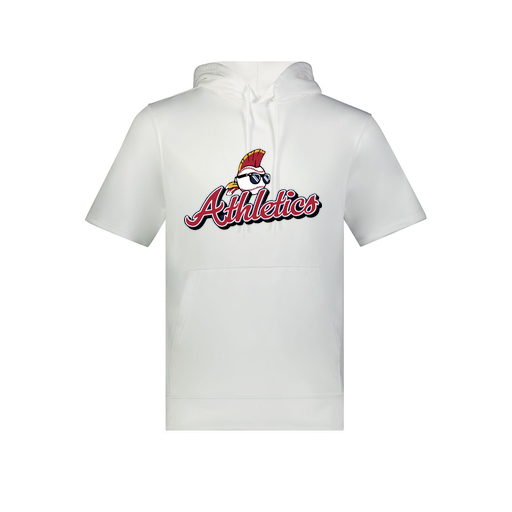 [6871.005.S-LOGO3] Men's Dri Fit Short Sleeve Hoodie (Adult S, White, Logo 3)