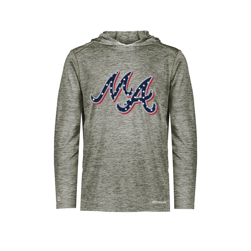 [CUS-DFW-CHGHOOD-PER-LSL-GRY-YS-LOGO2] Youth Charge Hoodie (Youth S, Gray, Logo 2)