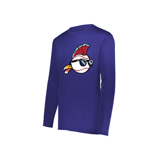 [222822.747.XS-LOGO1] Men's LS Smooth Sport Shirt (Adult XS, Purple, Logo 1)