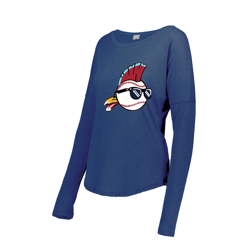 [3077.U55.XS-LOGO1] Ladies LS Ultra-blend T-Shirt (Female Adult XS, Royal, Logo 1)