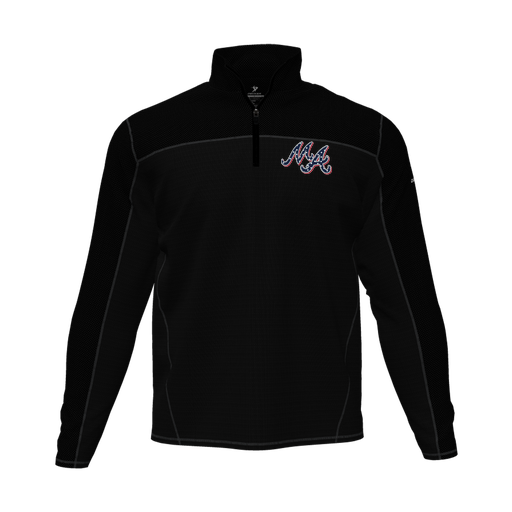 [CUS-DFW-QTRZ-PER-LSL-BLK-AS-LOGO2] Quarter Zip Pullover (Adult S, Black, Logo 2)