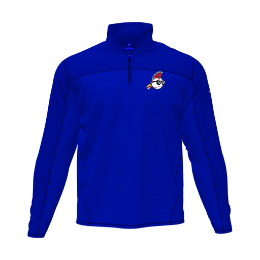 [CUS-DFW-QTRZ-PER-LSL-RYL-AS-LOGO1] Quarter Zip Pullover (Adult S, Royal, Logo 1)