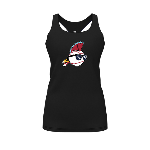 [FT0TRBBK-FYS-LOGO1] Decker Racerback Tank Top (Female Youth S, Black, Logo 1)