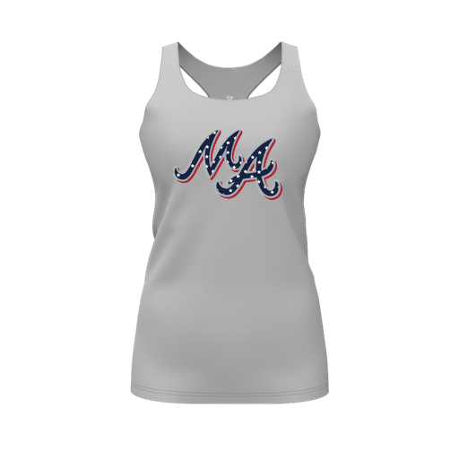 [FT0TRBGY-FYS-LOGO2] Decker Racerback Tank Top (Female Youth S, Gray, Logo 2)