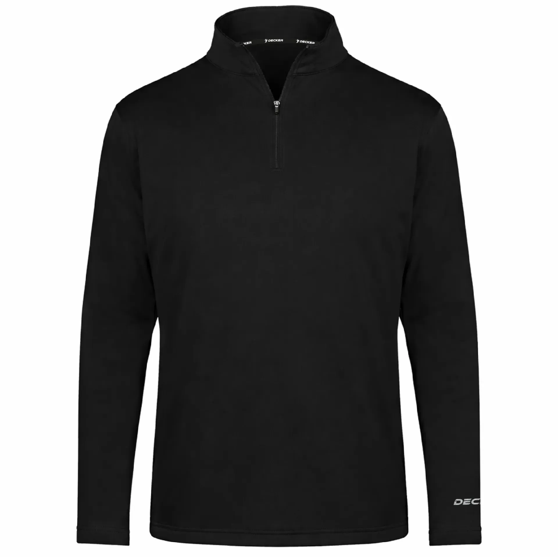 [FOLQFFBK-AS-NONE] Decker Men's FlexFleece 1/4 Zip (Black, Adult S, None)