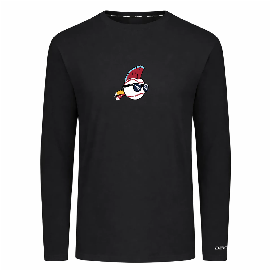 [FTLCUBBK-YS-LOGO1] Decker Youth Tri-Blend T-Shirt - Long Sleeve (Black, Youth S, Logo 1)