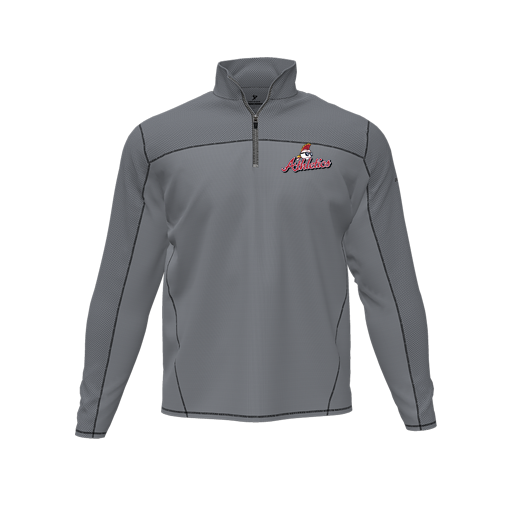 [CUS-DFW-QTRZ-PER-LSL-GRY-AS-LOGO3] Quarter Zip Pullover (Adult S, Gray, Logo 3)