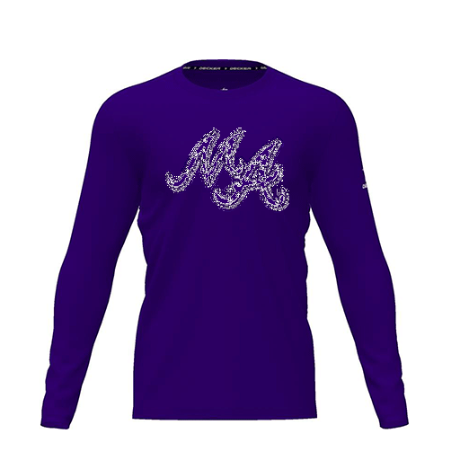 [CUS-DRIF-TEES-PER-CNK-LSL-PUR-YXS-LOGO2] Dri Fit Performance T-Shirt (Youth XS, Purple, Logo 2, Long Sleeve)
