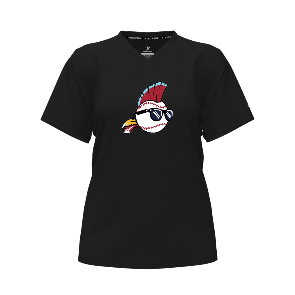 [CUS-DFW-TEES-PER-CNK-LSL-BLK-FYXS-LOGO1] Decker Performance T-Shirt (Crew Neck, Long Sleeve, Black, Female Youth XS, Logo 1)