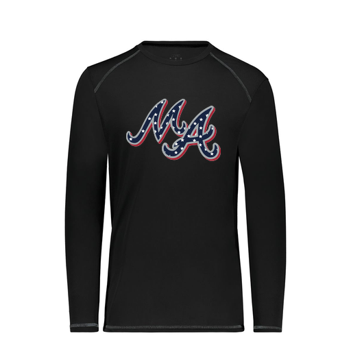 [6845.080.S-LOGO2] Men's SoftTouch Long Sleeve (Adult S, Black, Logo 2)