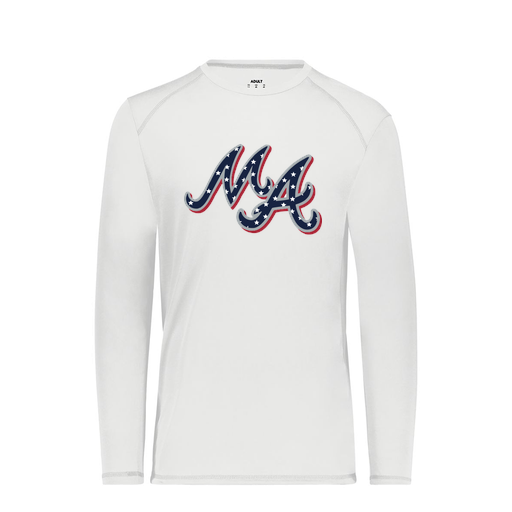 [6845.005.S-LOGO2] Men's SoftTouch Long Sleeve (Adult S, White, Logo 2)