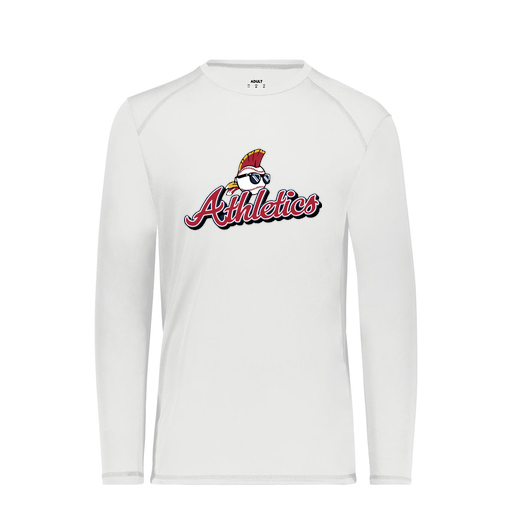 [6845.005.S-LOGO3] Men's SoftTouch Long Sleeve (Adult S, White, Logo 3)