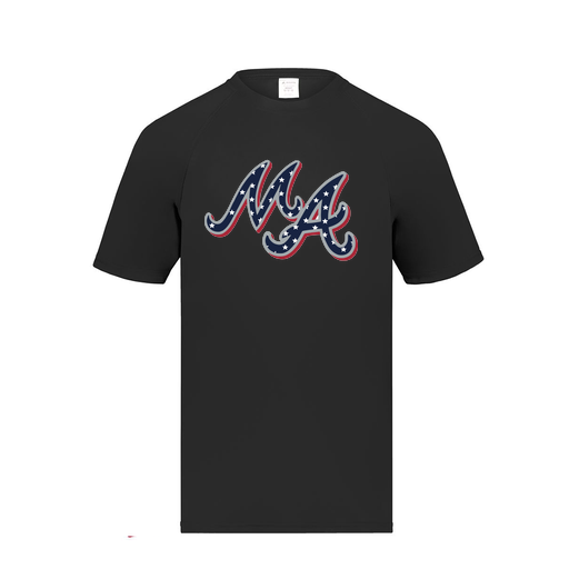 [2791.080.S-LOGO2] Youth Smooth Sport T-Shirt (Youth S, Black, Logo 2)