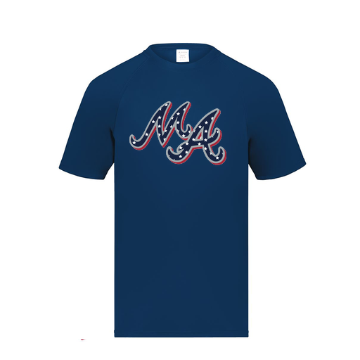 [2791.065.S-LOGO2] Youth Smooth Sport T-Shirt (Youth S, Navy, Logo 2)
