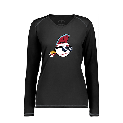 [6847.080.XS-LOGO1] Women's SoftTouch Long Sleeve (Female Adult XS, Black, Logo 1)