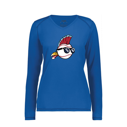 [6847.060.XS-LOGO1] Women's SoftTouch Long Sleeve (Female Adult XS, Royal, Logo 1)