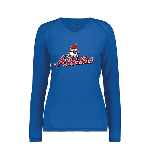 [6847.060.XS-LOGO3] Women's SoftTouch Long Sleeve (Female Adult XS, Royal, Logo 3)