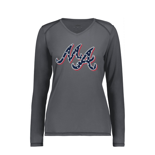 [6847.98D.XS-LOGO2] Women's SoftTouch Long Sleeve (Female Adult XS, Gray, Logo 2)