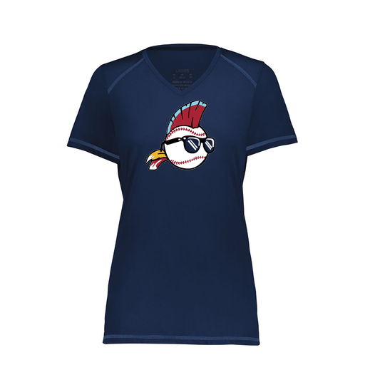 [6844.065.XS-LOGO1] Women's SoftTouch Short Sleeve (Female Adult XS, Navy, Logo 1)