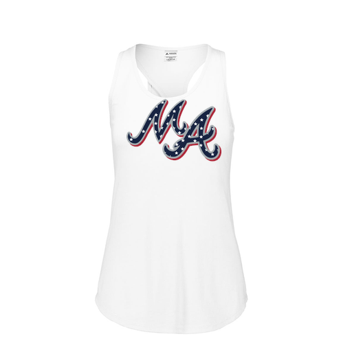 [3078.005.S-LOGO2] Ladies Tri Blend Tank Top (Female Adult S, White, Logo 2)