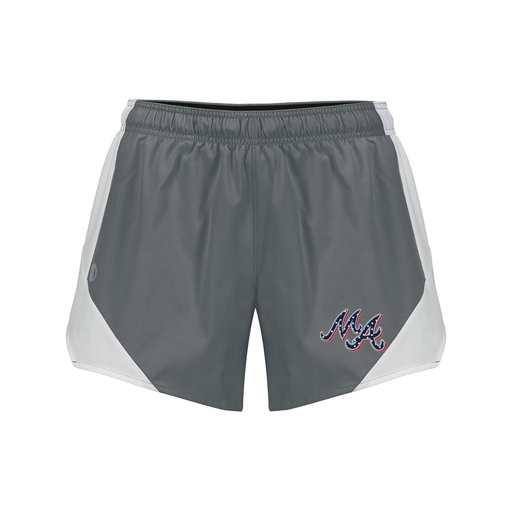 [229489.R04.S-LOGO2] Girls Olympus Shorts (Female Youth S, Gray, Logo 2)