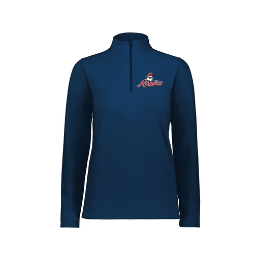 [6864.065.XS-LOGO3] Ladies MicroFleece 1/4 Zip Pullover (Female Adult XS, Navy, Logo 3)