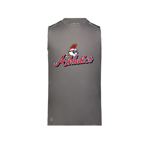 [222593.98D.S-LOGO3] Men's CoolDry TankTop (Adult S, Gray, Logo 3)