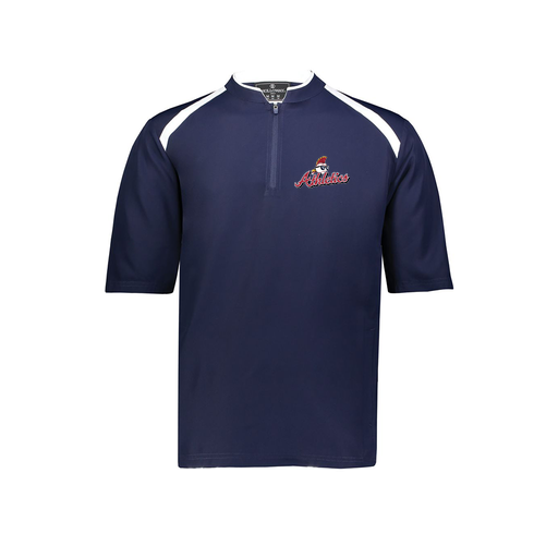 [229581-AS-NVY-LOGO3] Men's Dugout Short Sleeve Pullover (Adult S, Navy, Logo 3)