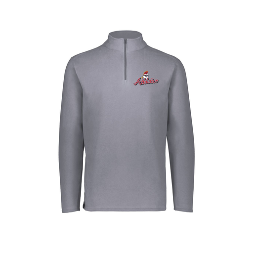 [6863.059.XS-LOGO3] Men's MicroFleece 1/4 Zip Pullover (Adult XS, Gray, Logo 3)