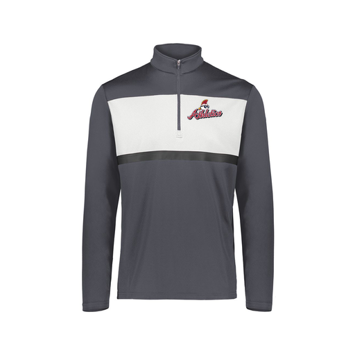 [222691.F52.S-LOGO3] Youth Bold 1/4 Zip Pullover (Youth S, Gray, Logo 3)