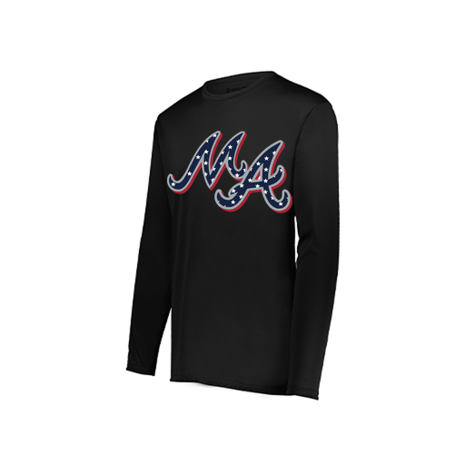 [222822.080.XS-LOGO2] Men's LS Smooth Sport Shirt (Adult XS, Black, Logo 2)