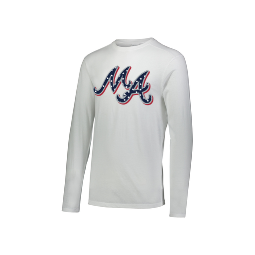 [FTLCUBWH-YS-LOGO2] Decker Youth Tri-Blend T-Shirt - Long Sleeve (Youth S, White, Logo 2)