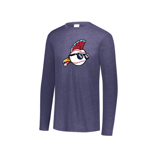 [FTLCUBNV-YS-LOGO1] Decker Youth Tri-Blend T-Shirt - Long Sleeve (Youth S, Navy, Logo 1)