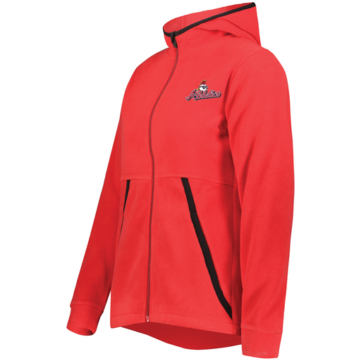 [6860.083.XS-LOGO3] Ladies Chill Full Zip Fleece (Female Adult XS, Red, Logo 3)