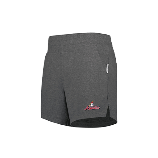 [223704.E83.XS-LOGO3] LADIES VENTURA SOFT KNIT SHORTS (Female Adult XS, Gray, Logo 3)