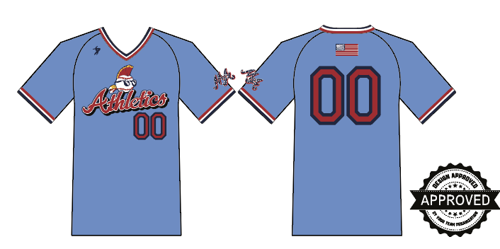 Mineral Area Athletics - Columbia Blue V-Neck Jersey (No Name)