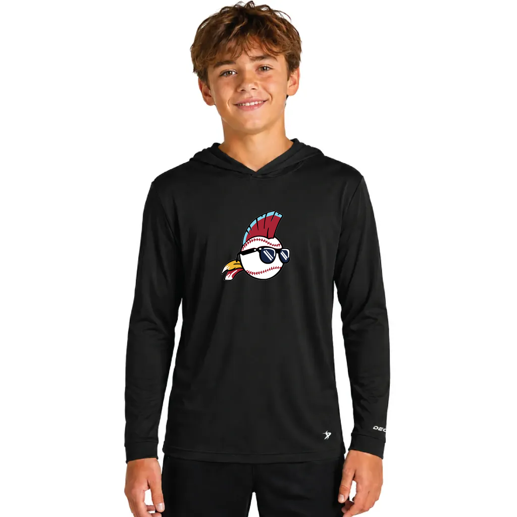 [FTLHUBBK-YS-LOGO1] Decker Youth Tri-Blend Hoodie (Black, Youth S, Logo 1)
