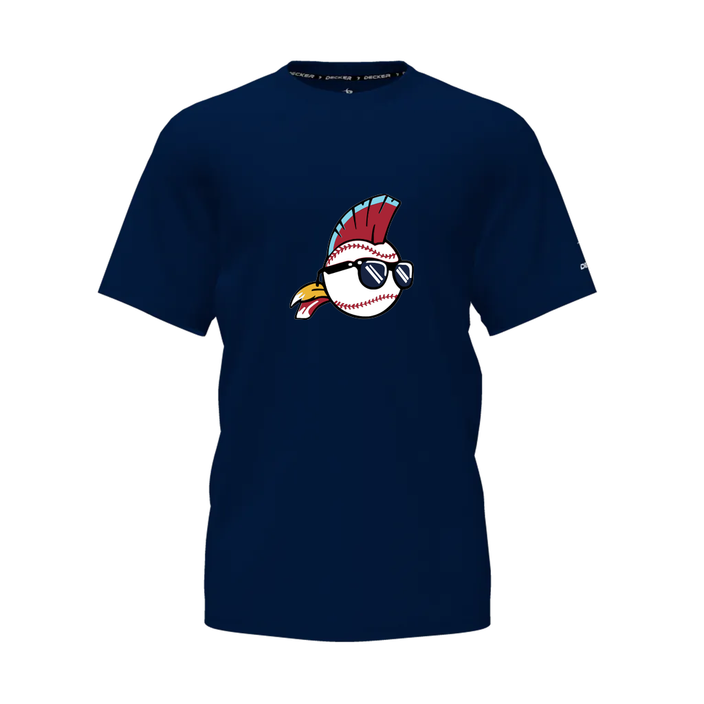 [CUS-DFW-TEES-CMF-CNK-SSL-NVY-AS-LOGO1] Decker Adult Comfort T-Shirt - Short Sleeve (Navy, Adult S, Logo 1)