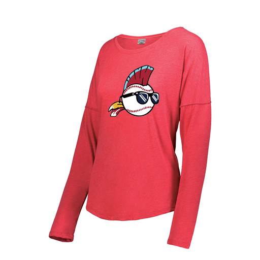 [3077.V96.XS-LOGO1] Ladies LS Ultra-blend T-Shirt (Female Adult XS, Red, Logo 1)