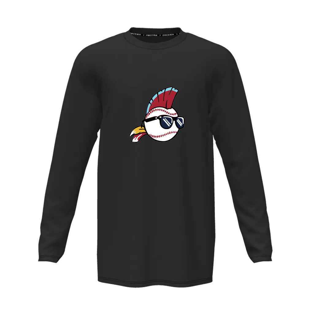 [CUS-DFW-TEES-CMF-CNK-LSL-BLK-YS-LOGO1] Decker Youth Comfort T-Shirt - Long Sleeve (Black, Youth S, Logo 1)
